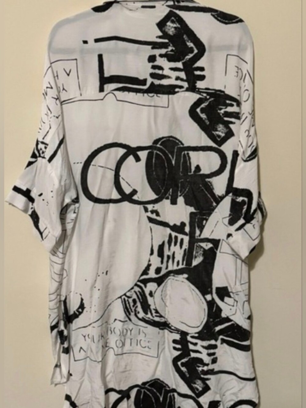 Ellazhu Black & White Shirt Dress One Size - Picture 2 of 5